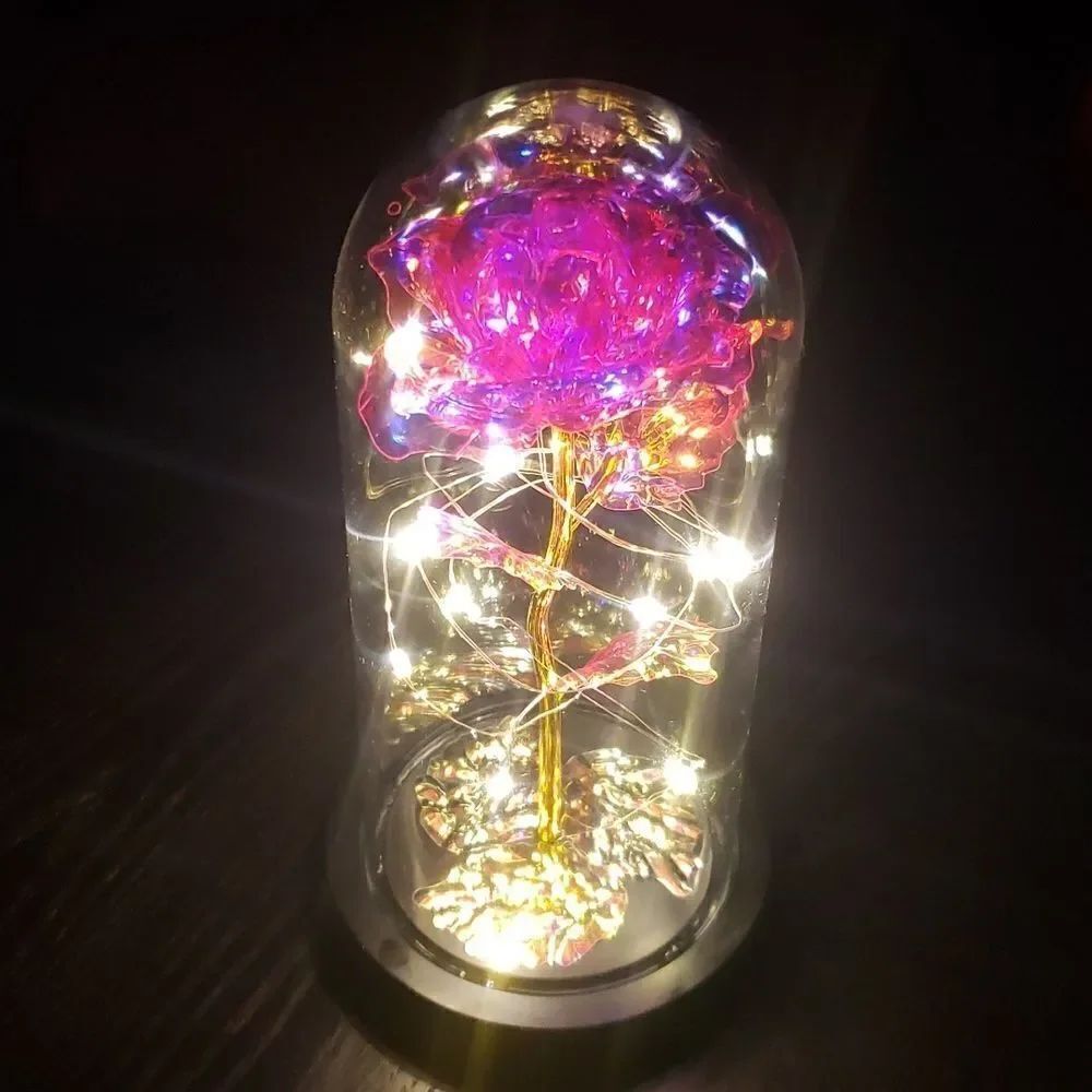 Enchanted LED Lighted Rose in Acrylic Dome